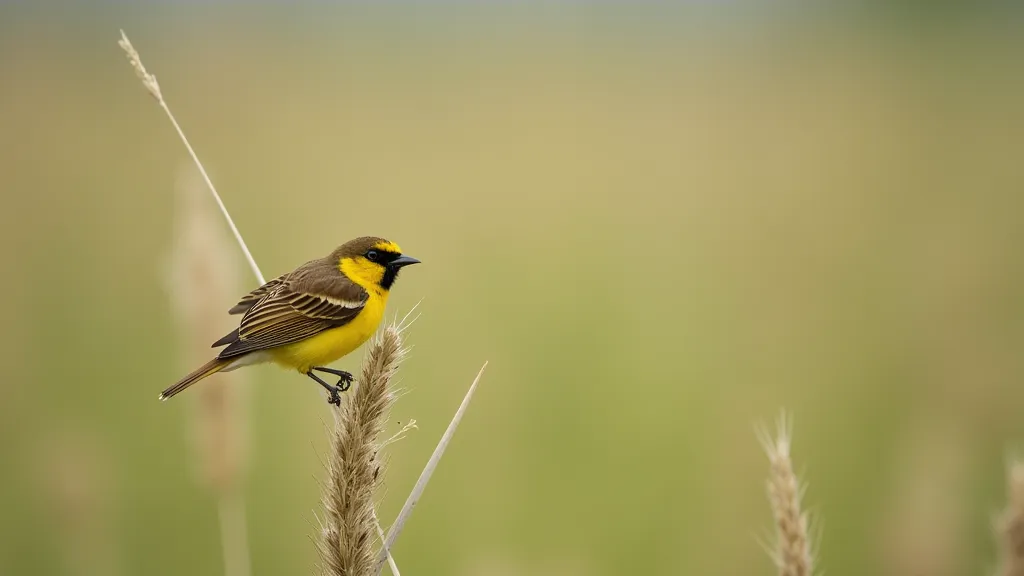 Dickcissel in a Texas prairie