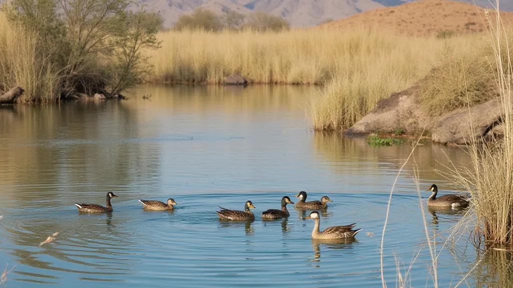 Ducks on a pond