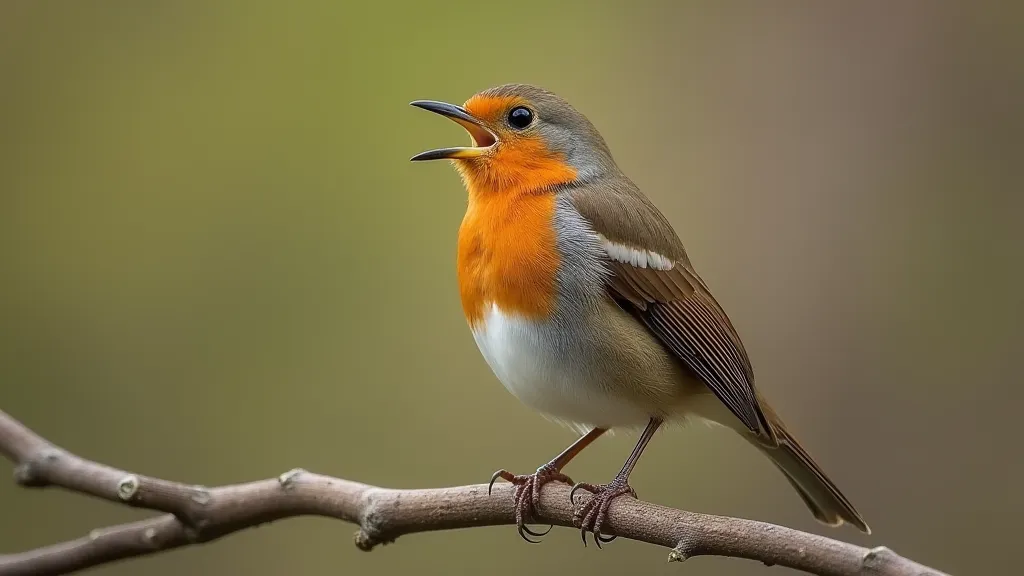 American Robin singing