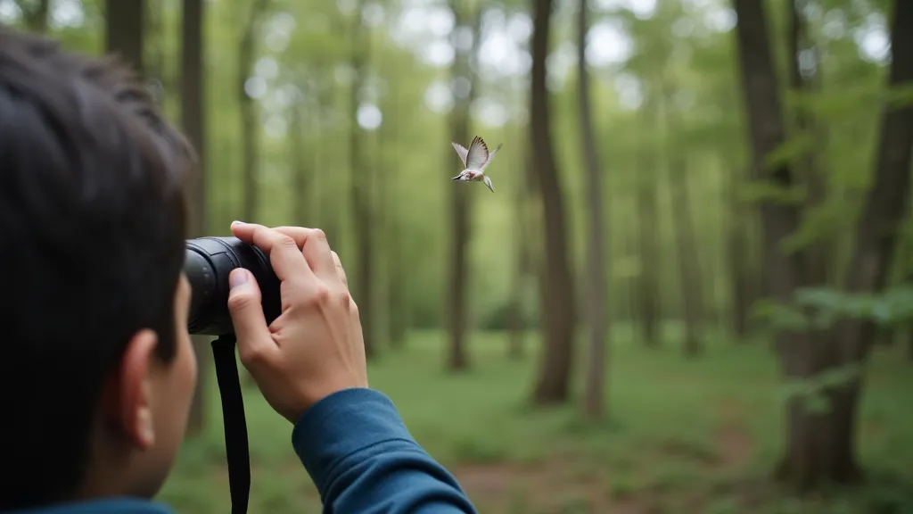 Person with Binoculars
